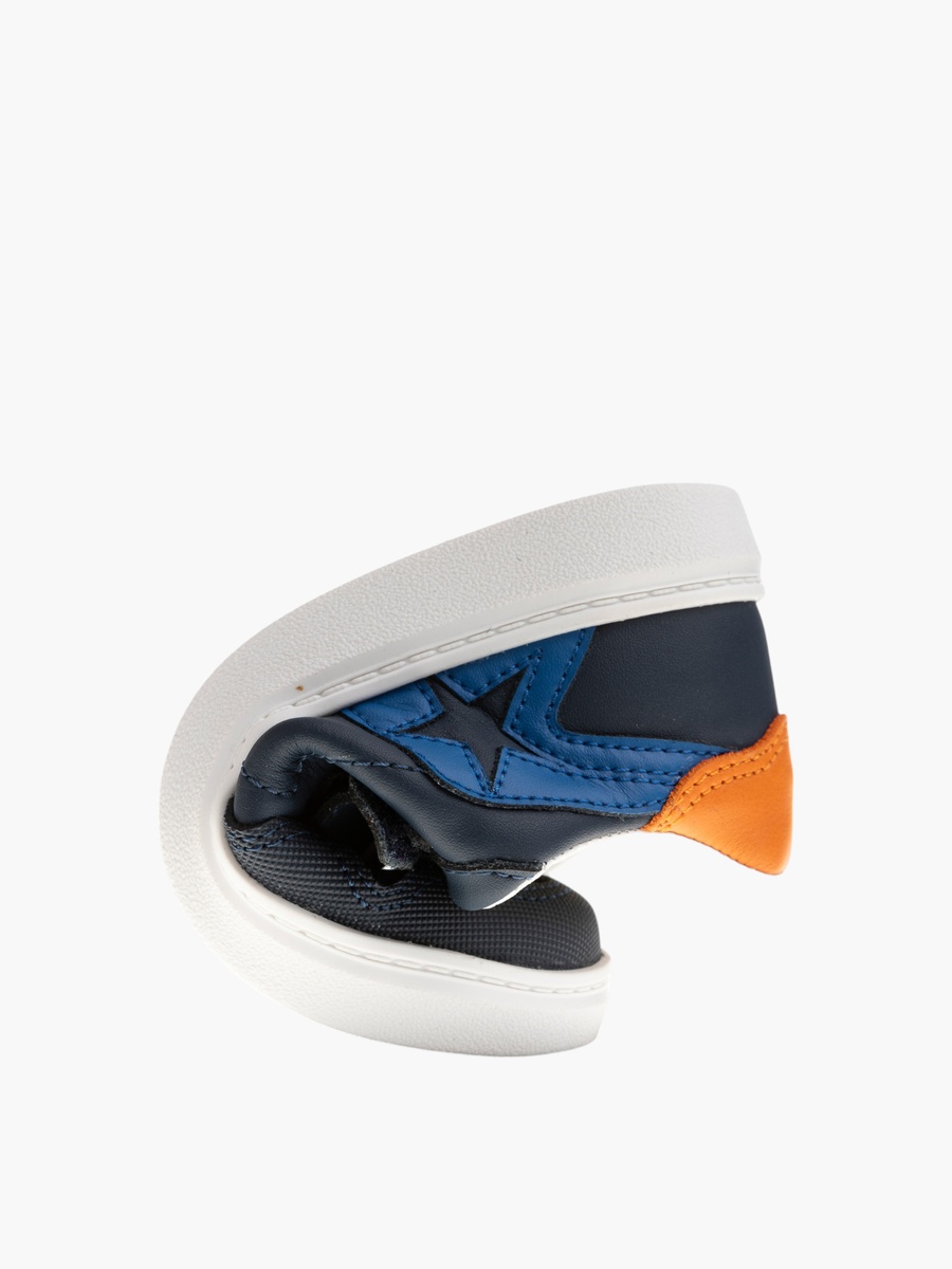 Textured Sneakers with Hook and Loop Closure