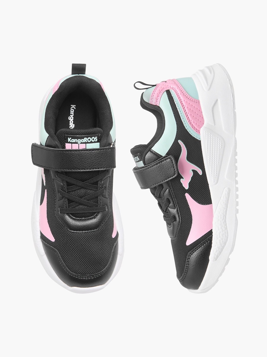 Logo Detail Sports Shoes with Hook and Loop Closure