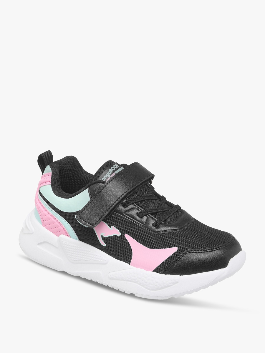 Logo Detail Sports Shoes with Hook and Loop Closure