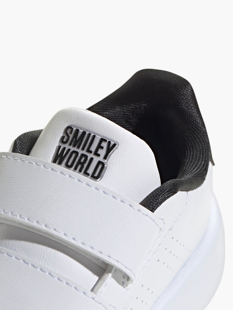 حذاء سنيكرز بشريط إغلاق لاصق وطبعات للأولاد من أديداس - ADVANTAGE SMILEY CF I