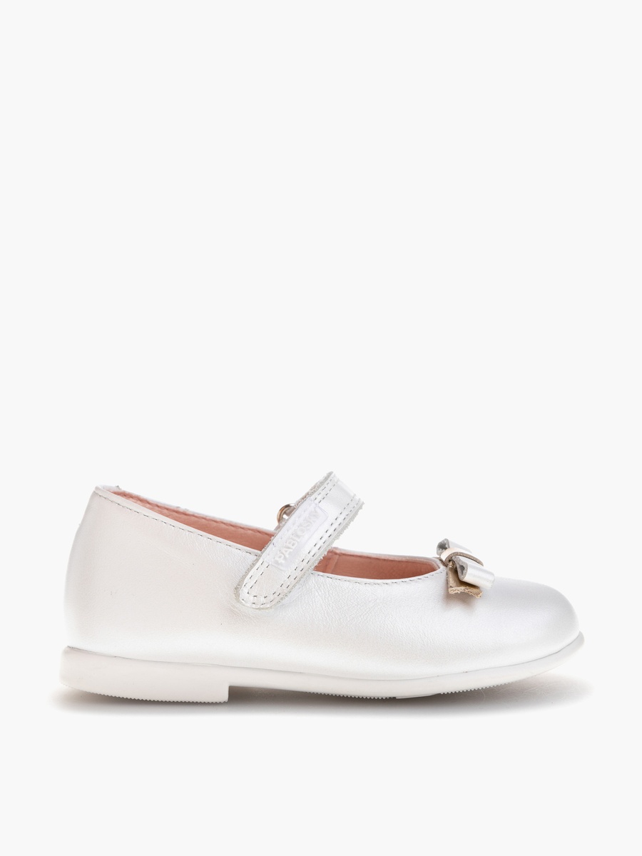 Bow Accent Mary Jane Shoes with Hook and Loop Closure