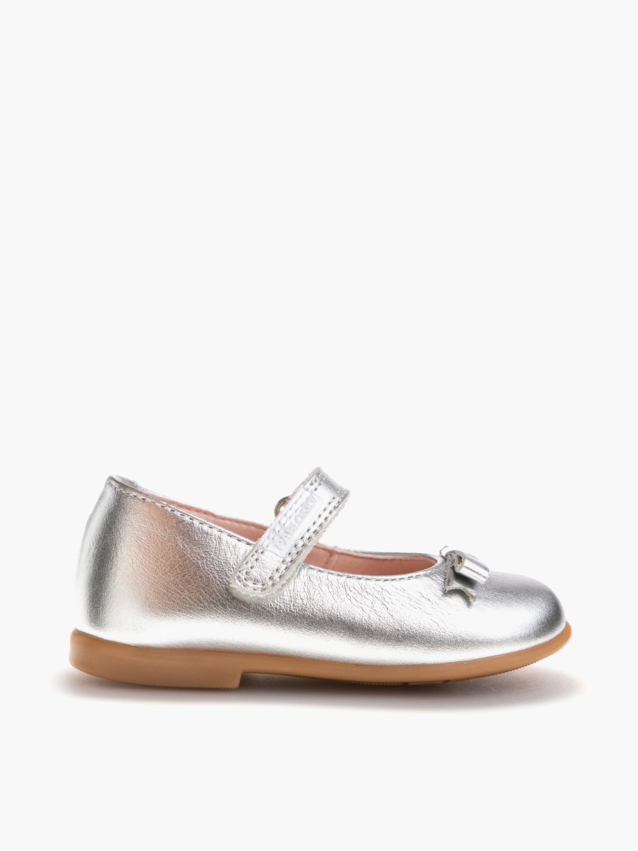 Bow Accent Mary Jane Shoes with Hook and Loop Closure