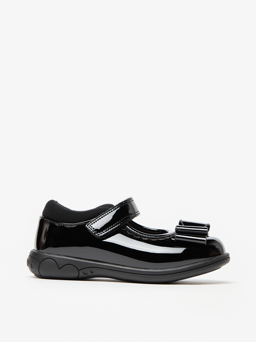 Bow Accent Mary Jane Shoes with Hook and Loop Closure