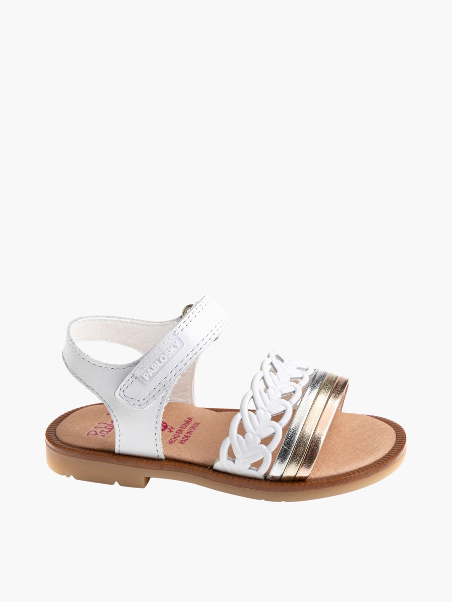 Strap Sandals with Hook and Loop Closure