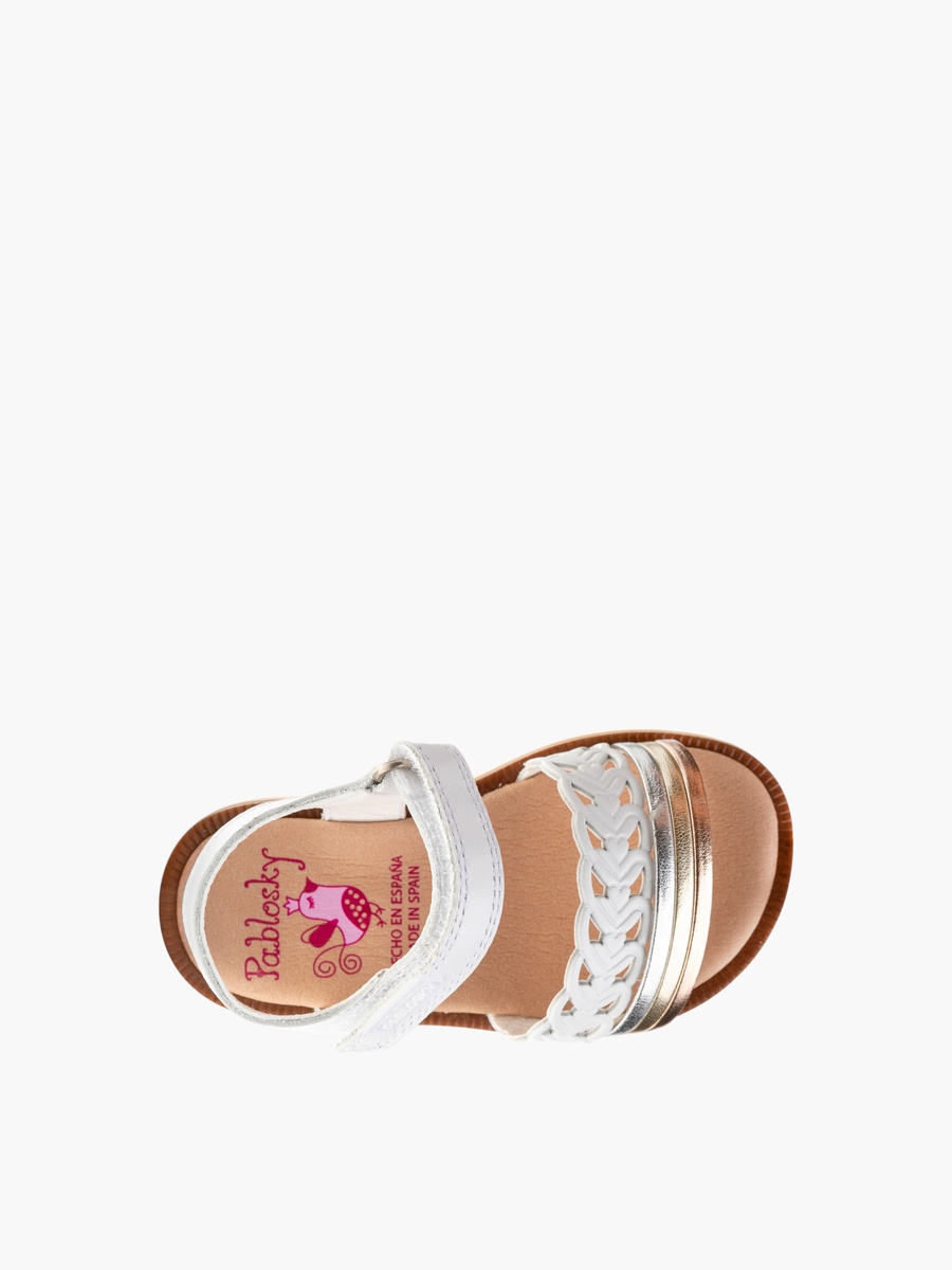 Strap Sandals with Hook and Loop Closure