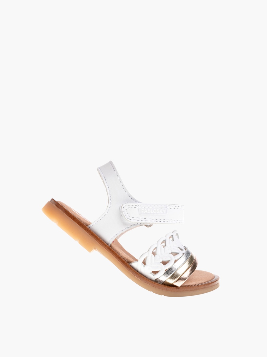 Strap Sandals with Hook and Loop Closure