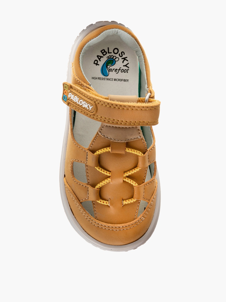 Panelled Sandals with Hook and Loop Closure