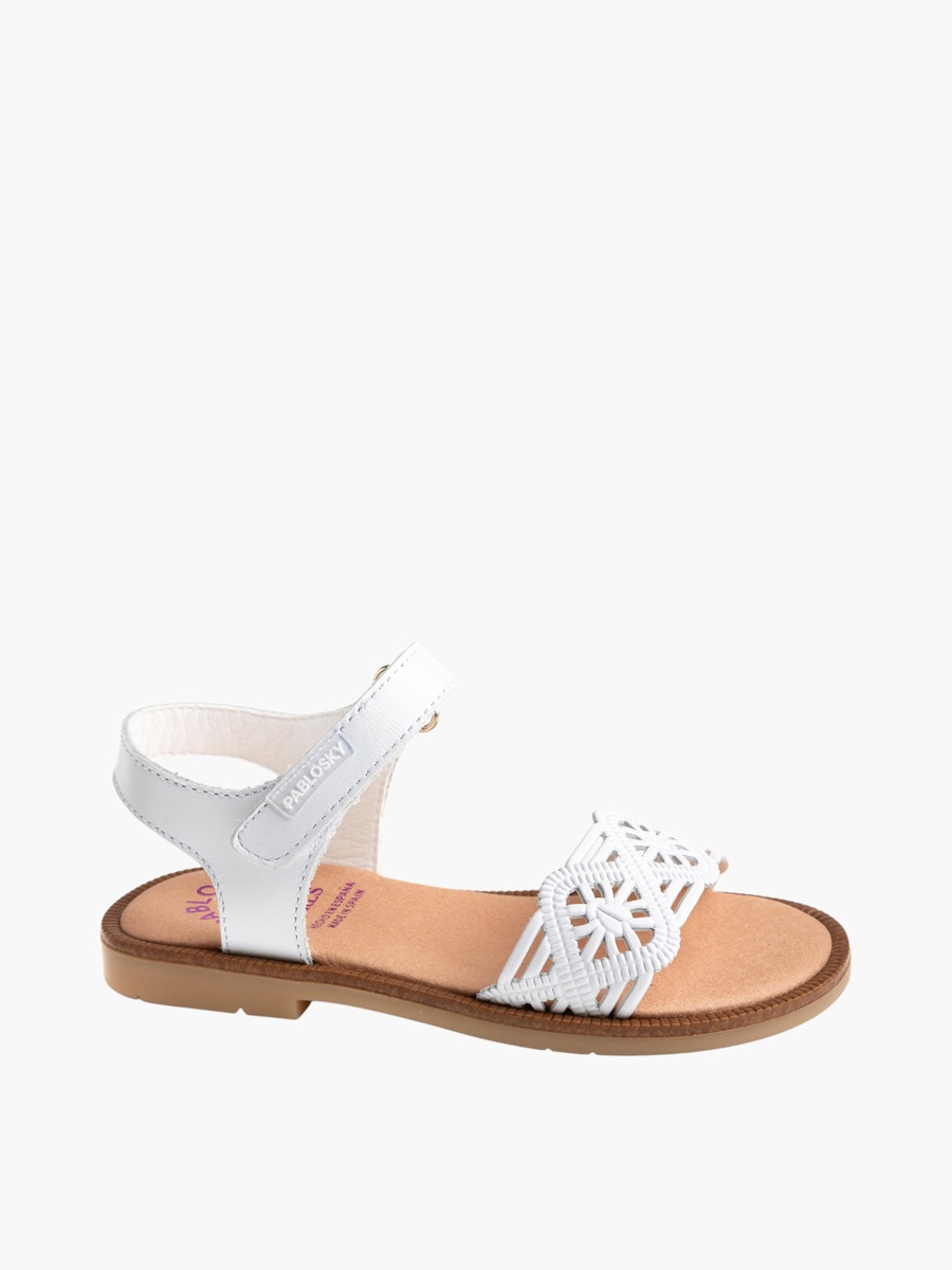Strap Sandals with Hook and Loop Closure