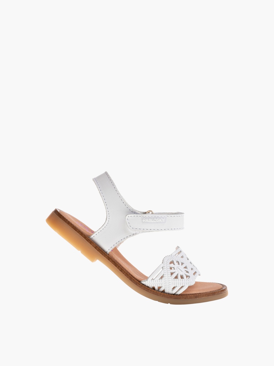 Strap Sandals with Hook and Loop Closure