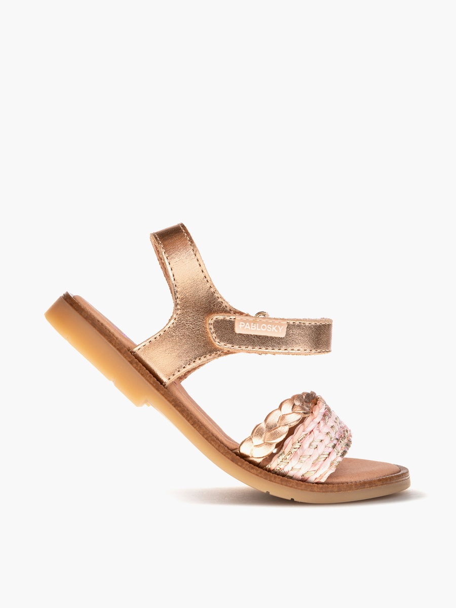 Strap Sandals with Hook and Loop Closure