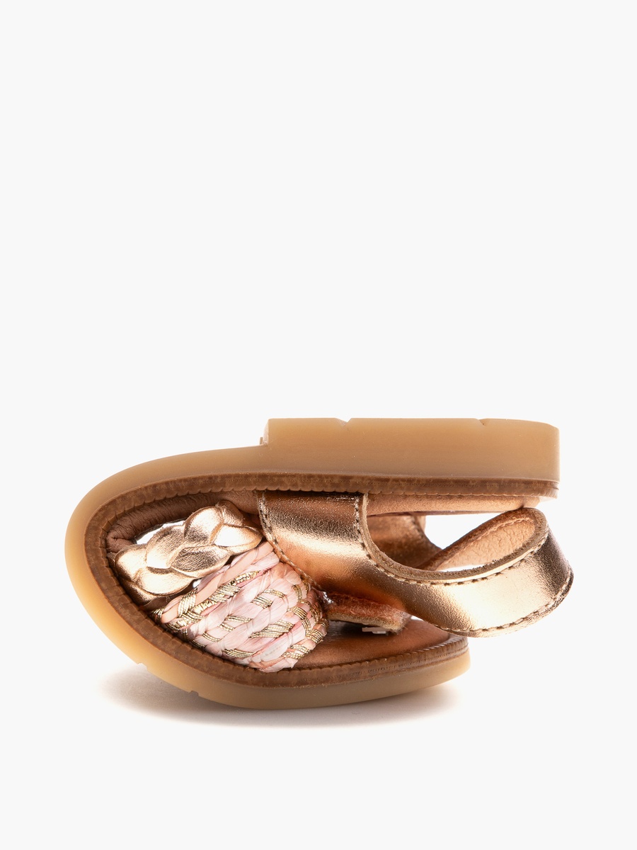Strap Sandals with Hook and Loop Closure
