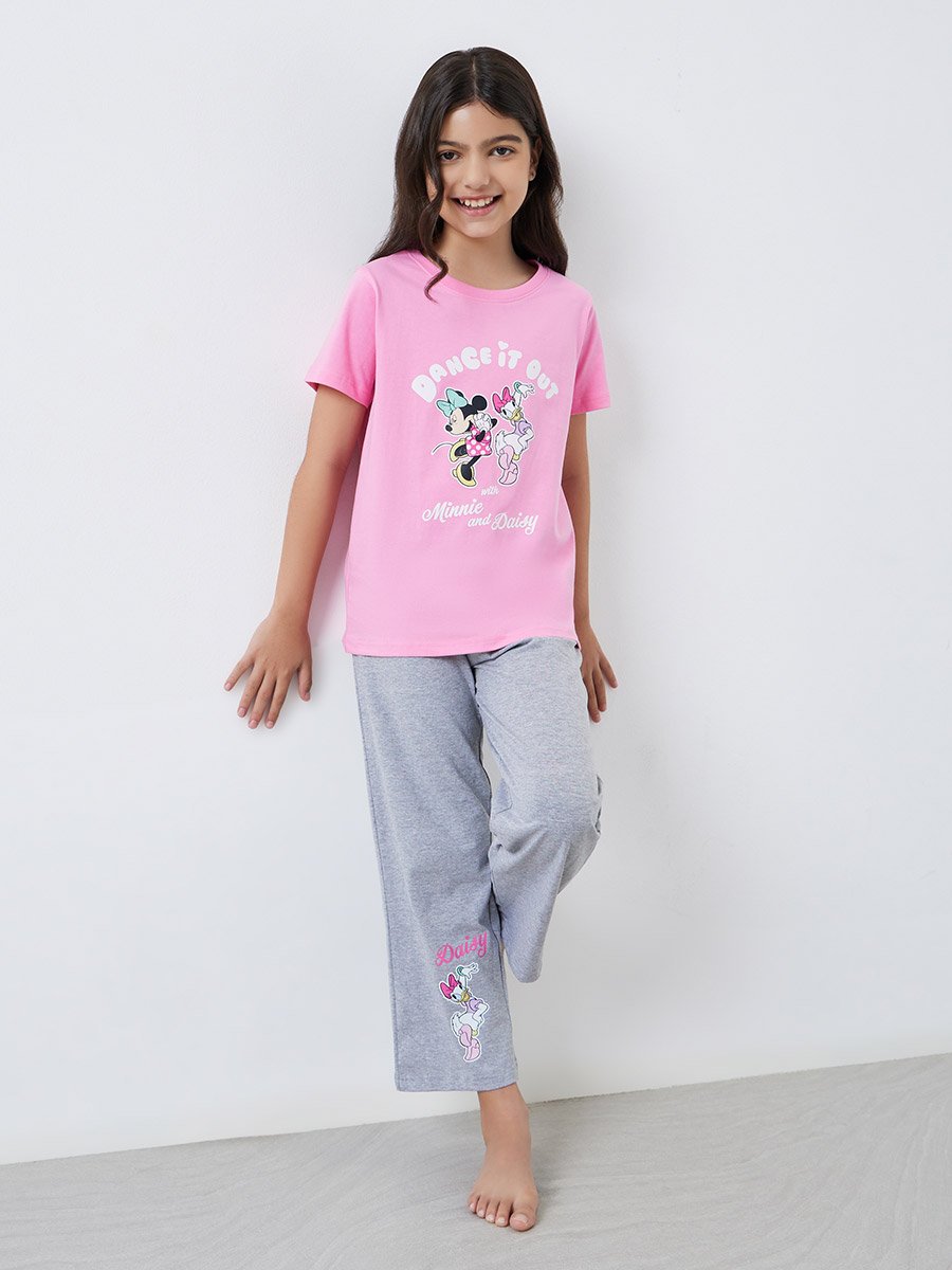 Teens Minnie-Daisy Print T-Shirt and Pyjama Set