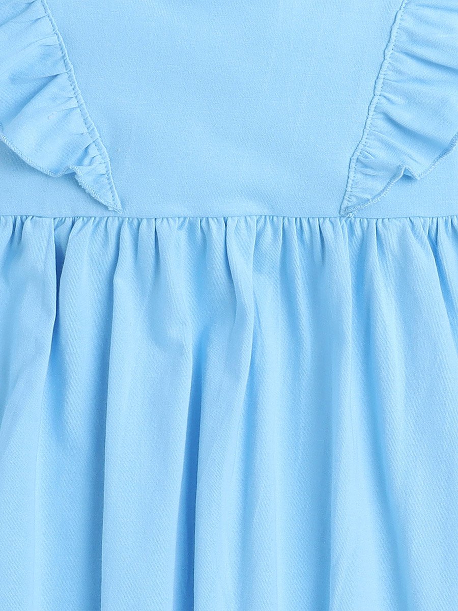Pack of 2 - Round Neck Ruffle Trim Dress