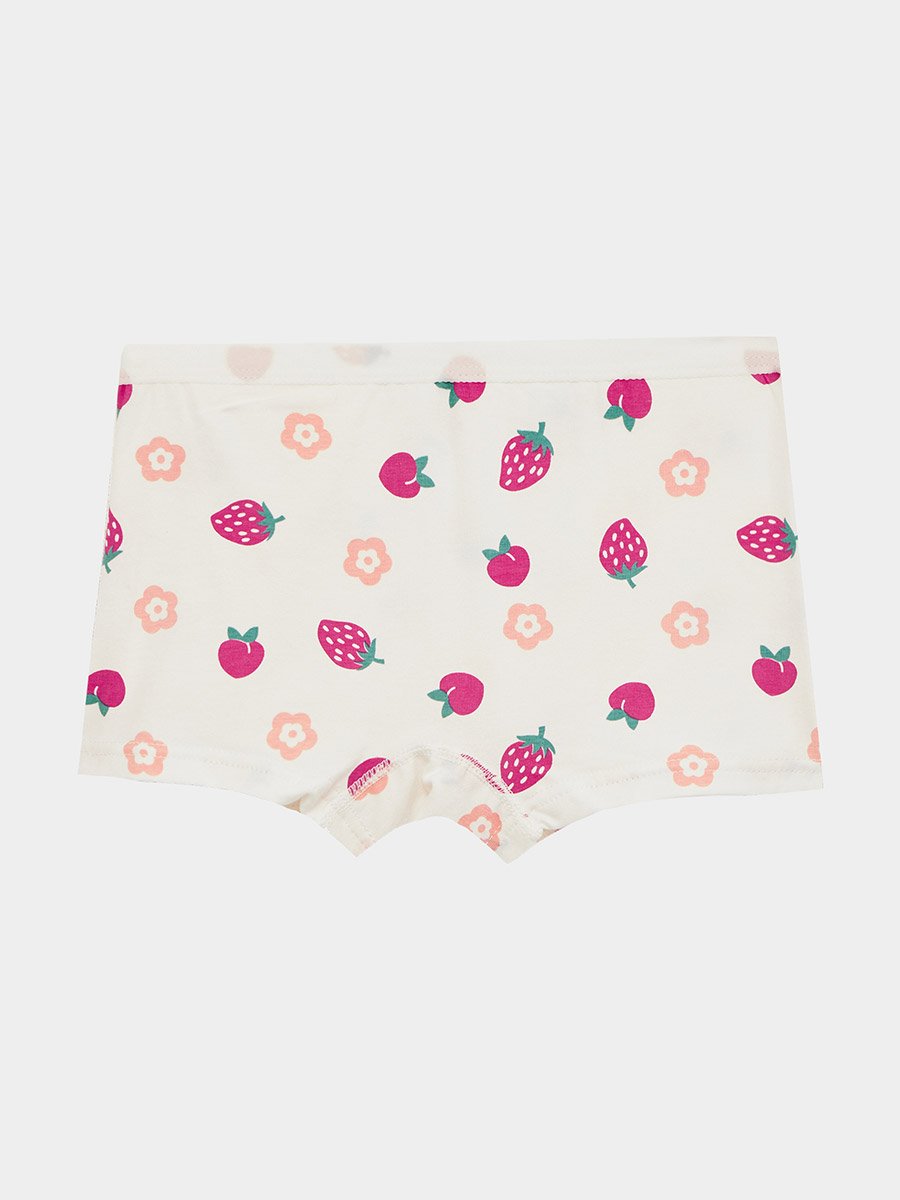 Girls Pack of 4 - Printed Briefs with Elastic Waistband