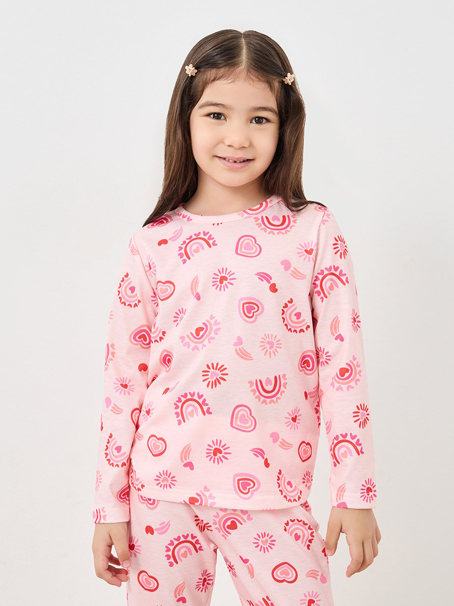 All Over Print T-Shirt and Pyjama Set