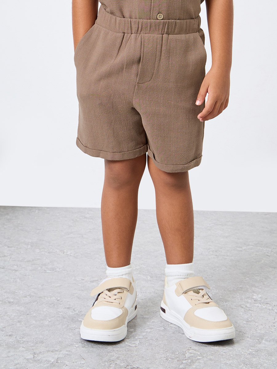 Linen Look Pocket Detail Shirt and Shorts Set