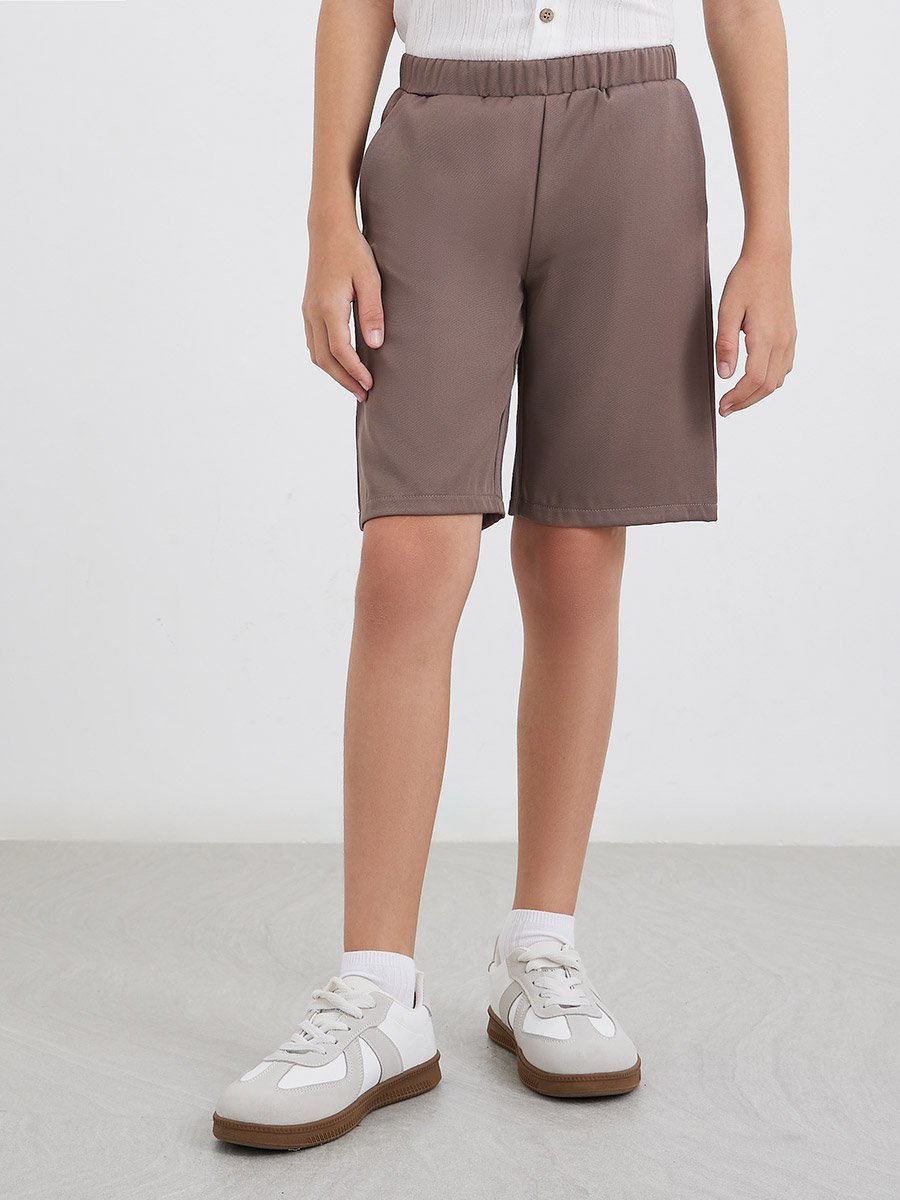 Embroidery Detail Textured Shirt and Shorts Set