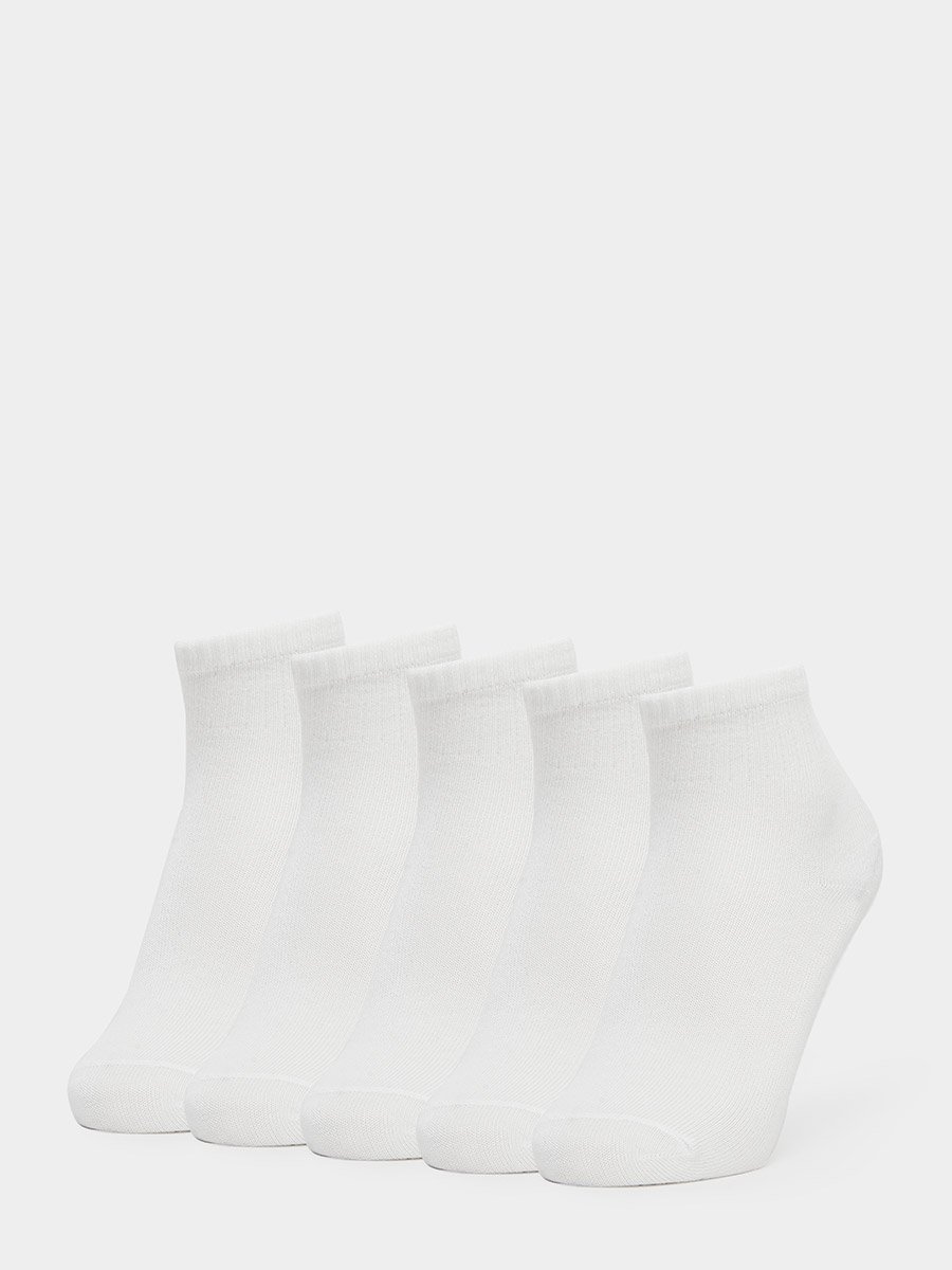 Set of 5 - Solid Crew Socks