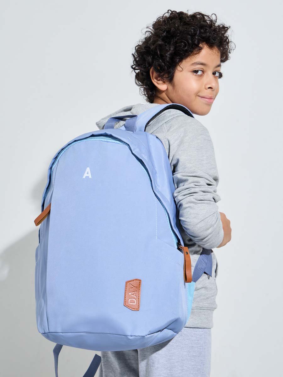 Unisex Blue Backpack with Side Pocket 31x18x45cm