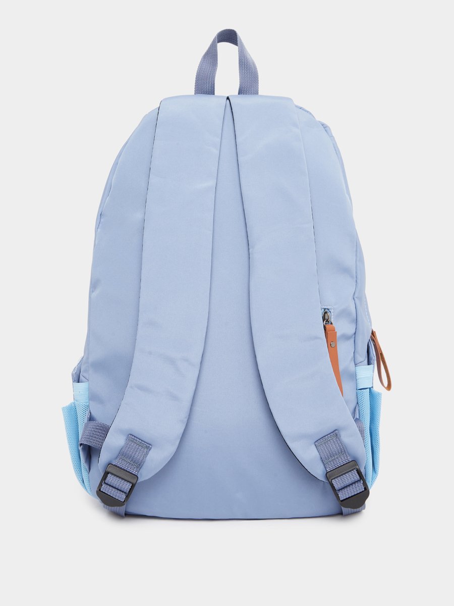 Unisex Blue Backpack with Side Pocket 31x18x45cm