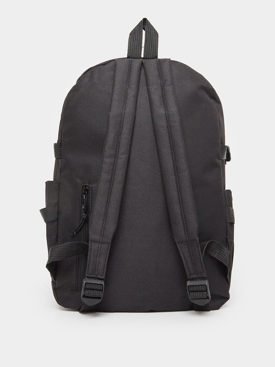 Plain Backpack with Buckled Pocket 32x16x47cm