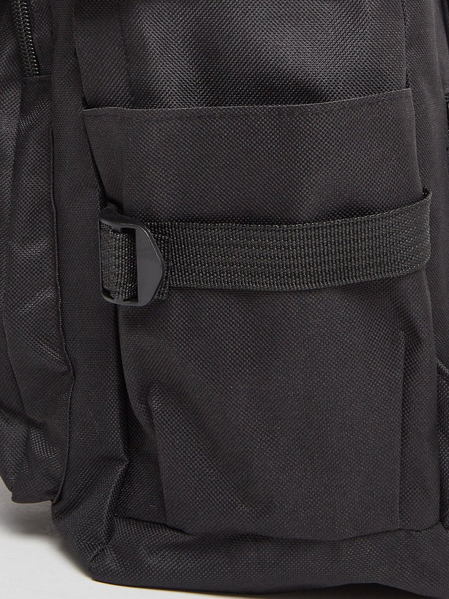 Plain Backpack with Buckled Pocket 32x16x47cm