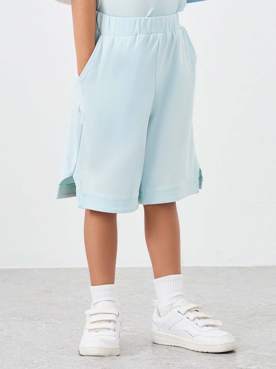 Color Block Polo T-Shirt and Shorts Set