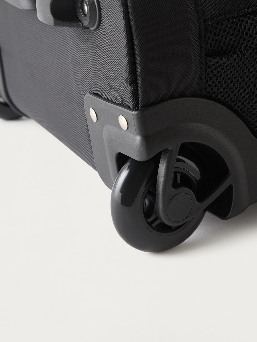 18-inch Colourblock Trolley Backpack with Retractable Handle - 46x33x21 cm