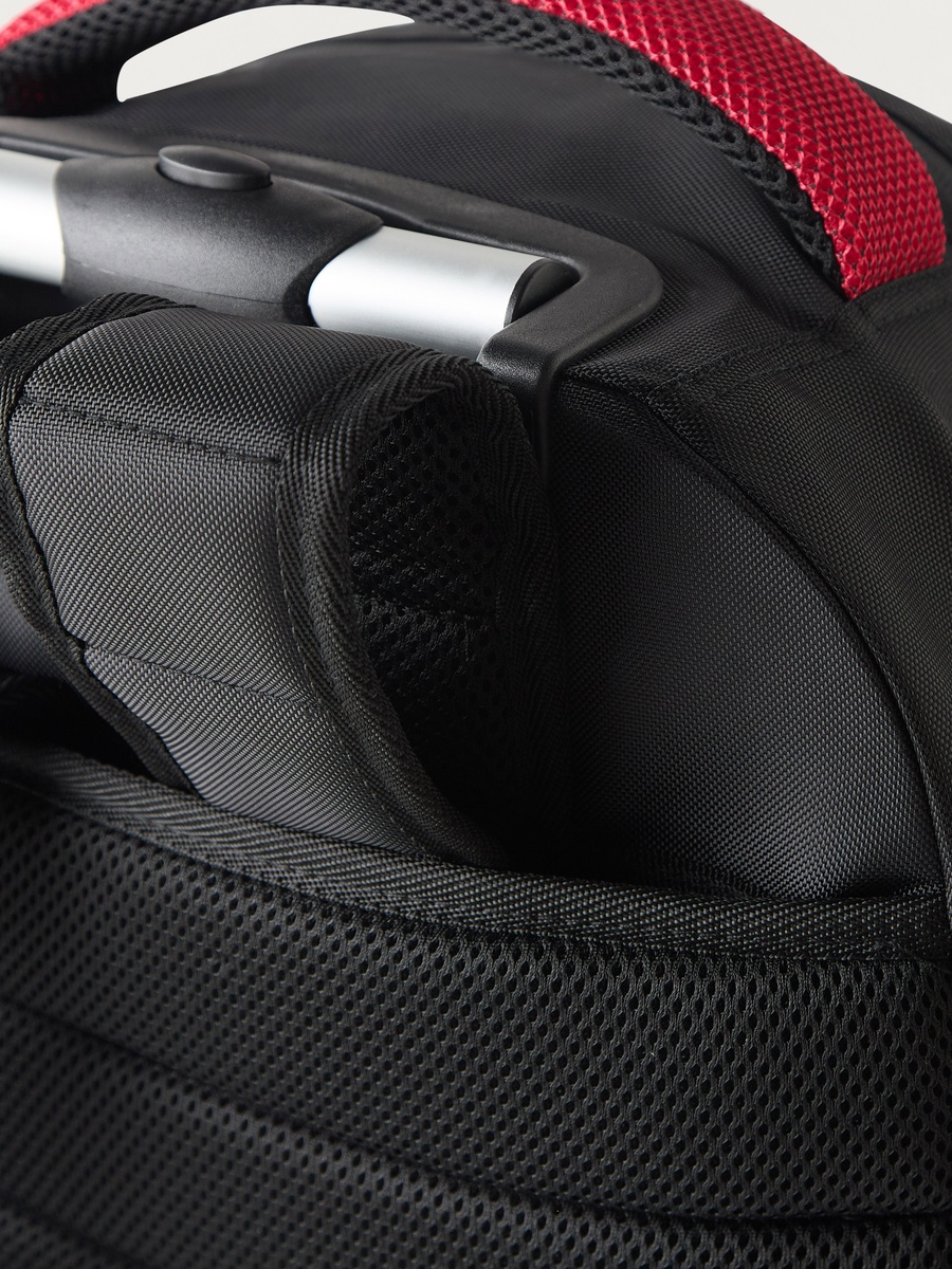 18-inch Colourblock Trolley Backpack with Retractable Handle - 46x33x21 cm