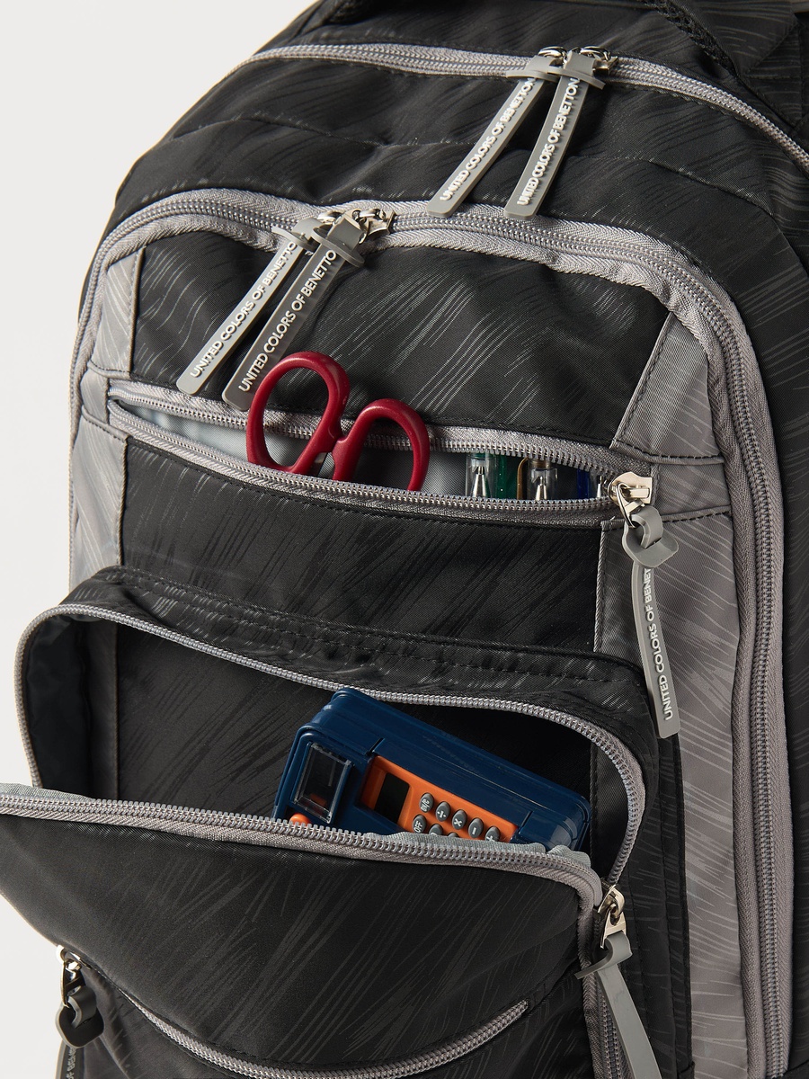 Colourblock 18-inch Trolley Backpack with Wheels - 30x16x46 cm