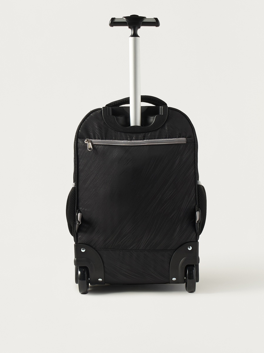 Colourblock 18-inch Trolley Backpack with Wheels - 30x16x46 cm