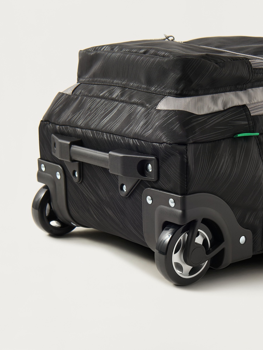 Colourblock 18-inch Trolley Backpack with Wheels - 30x16x46 cm