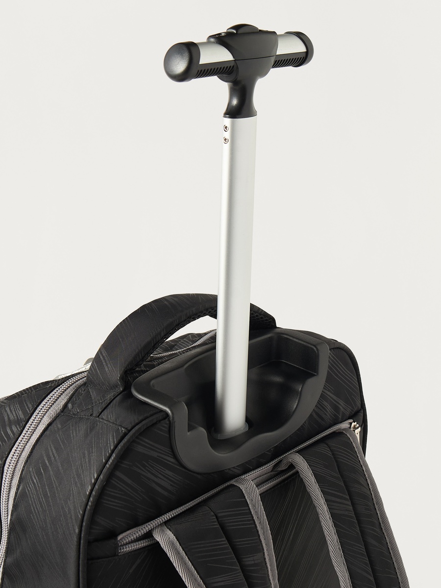 Colourblock 18-inch Trolley Backpack with Wheels - 30x16x46 cm