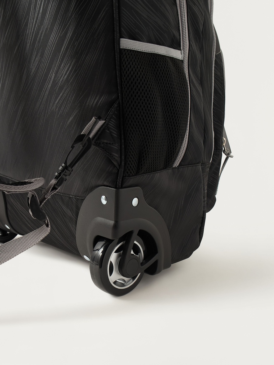 Colourblock 18-inch Trolley Backpack with Wheels - 30x16x46 cm