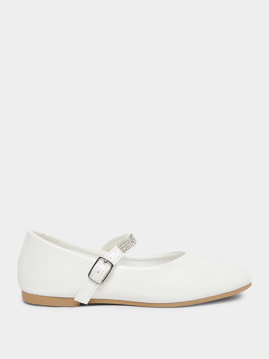 Embellished Ballerinas with Buckle Closure