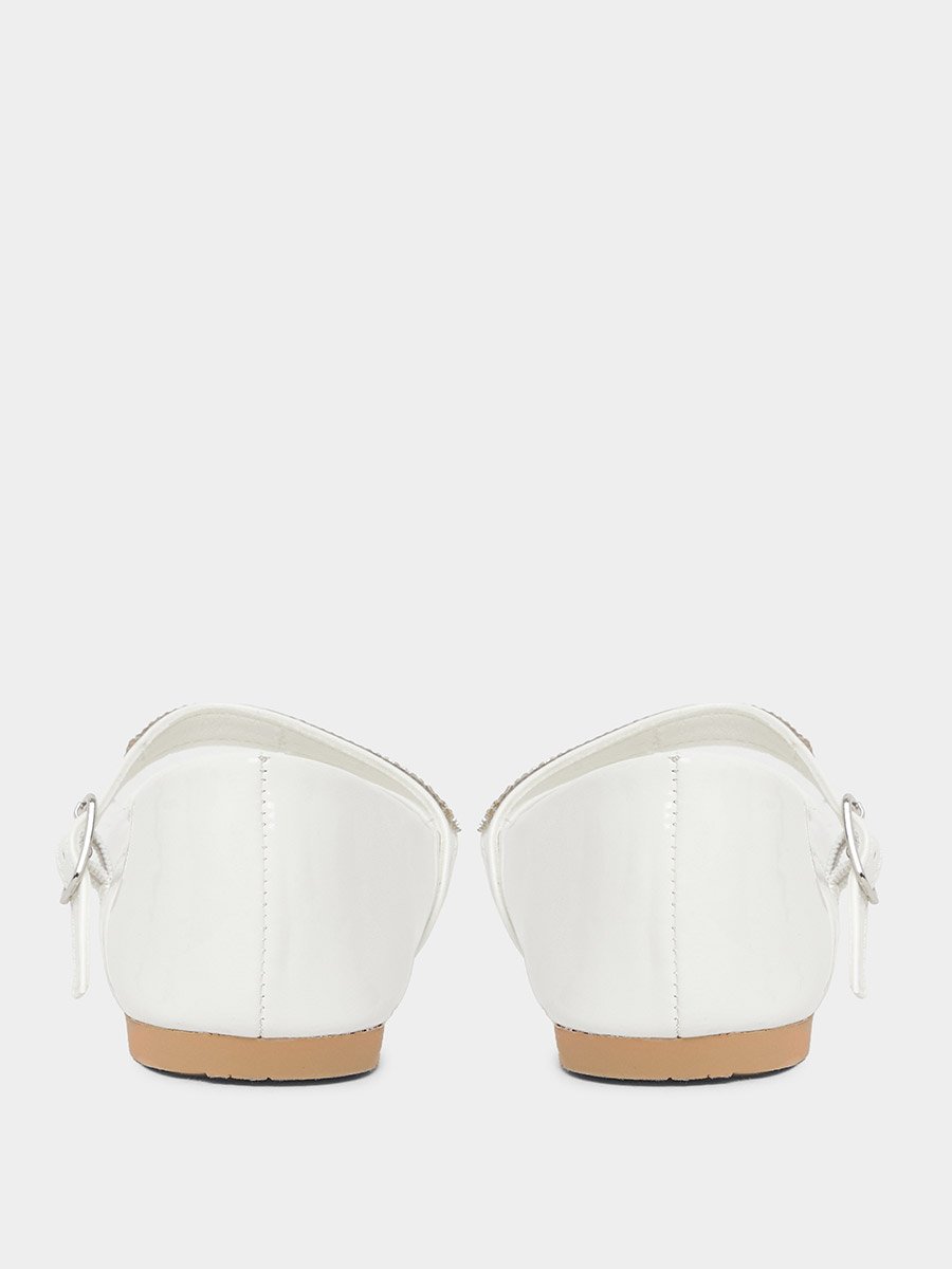 Embellished Ballerinas with Buckle Closure