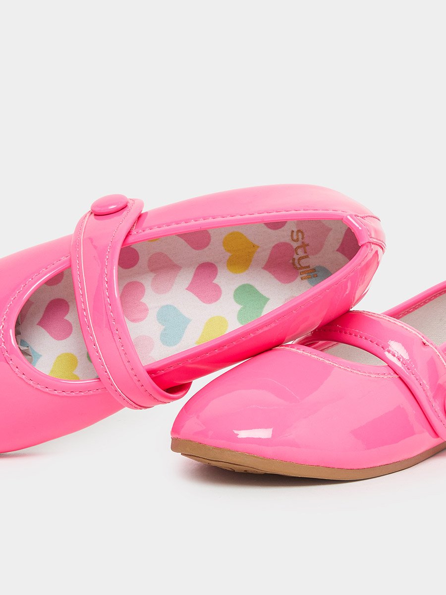 Solid Ballerinas with Hook and Loop Closure