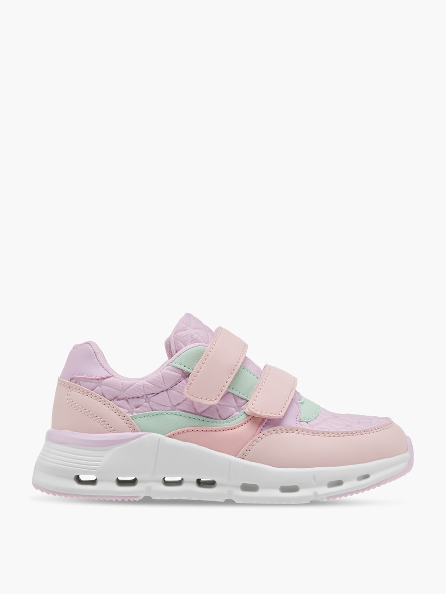 Panelled Sneakers with Hook and Loop Closure