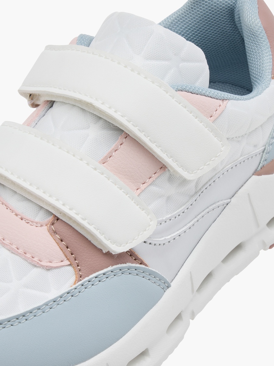 Panelled Sneakers with Hook and Loop Closure
