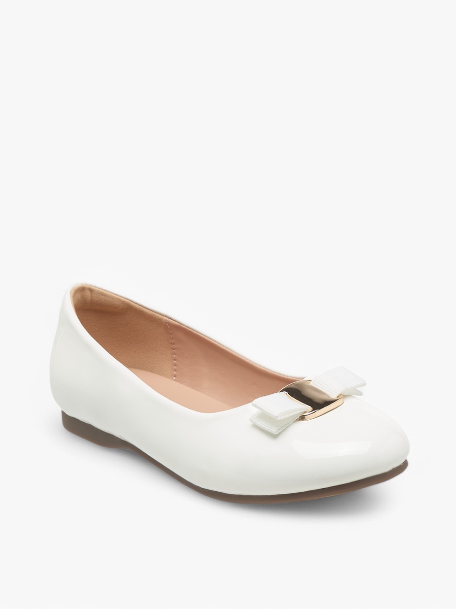 Bow Detail Slip-On Ballerina Shoes