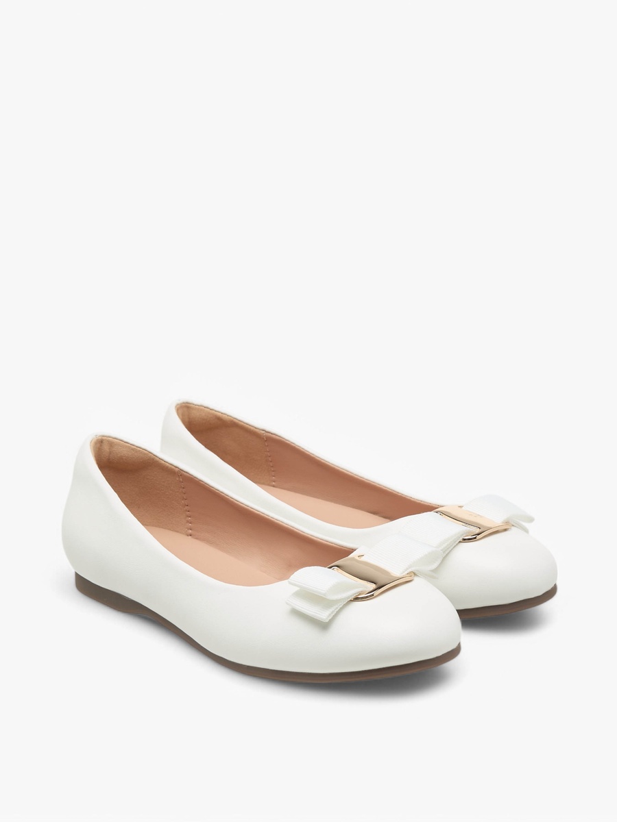 Bow Accent Slip-On Ballerina Shoes