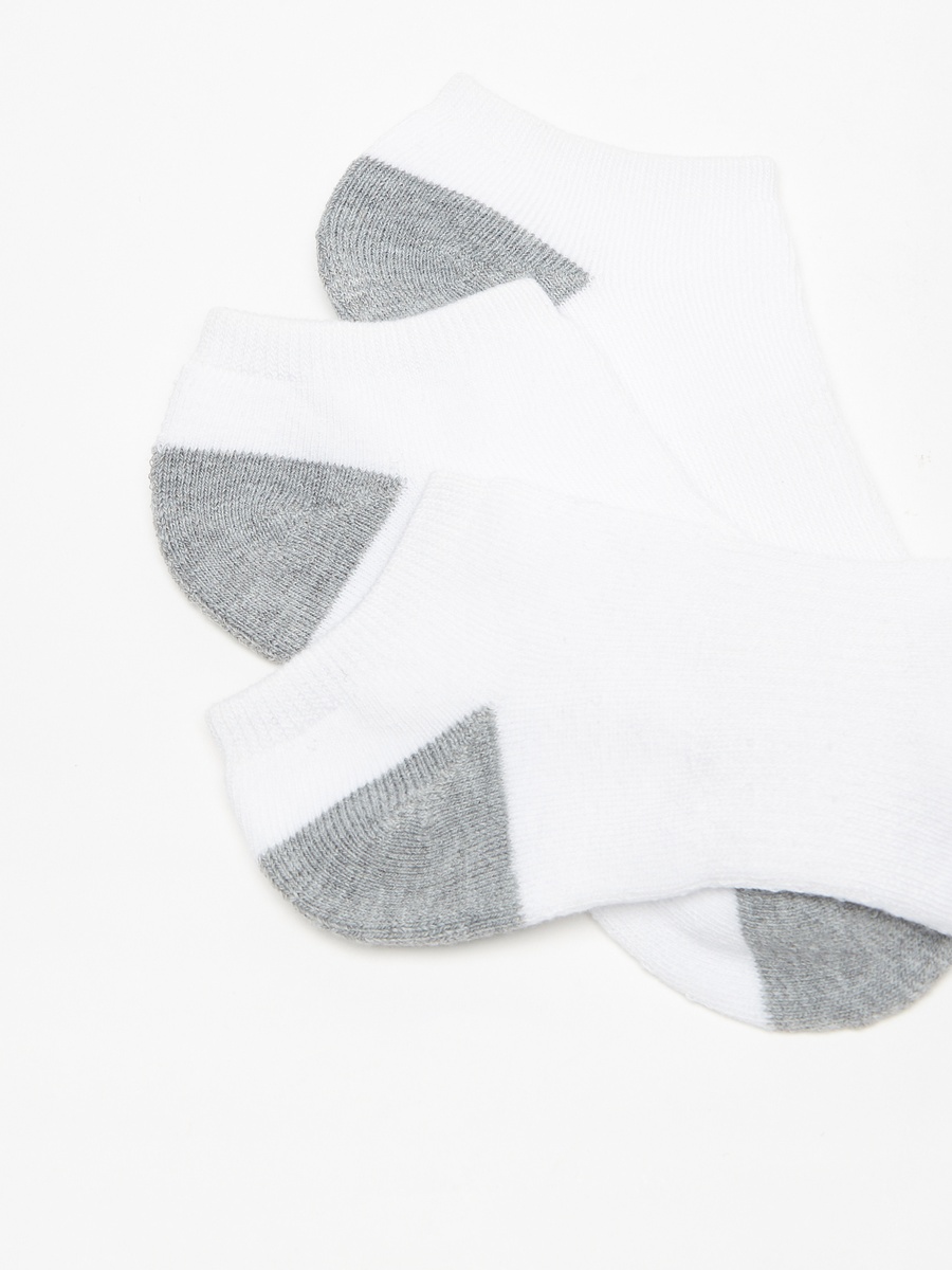Color Block Ankle Length Sports Socks - Set of 3