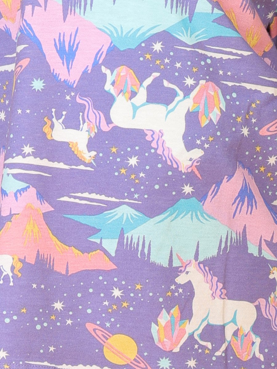 All-Over Unicorn Print T-Shirt and Pyjama Set