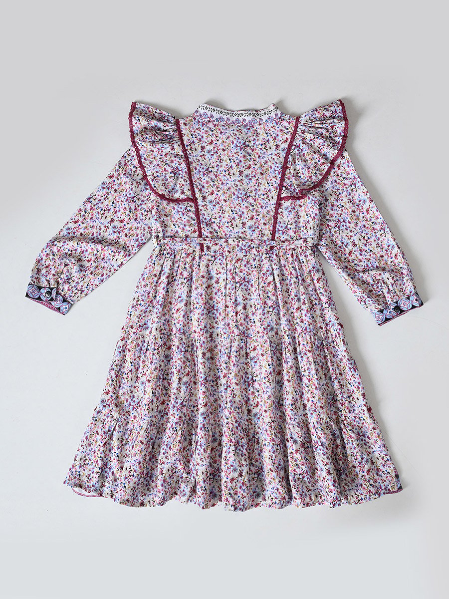 AOP Floral Print Knee-Length Dress