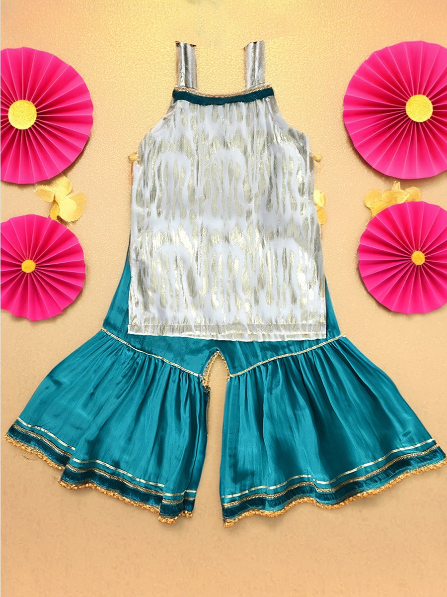 Printed Strappy Ethnic Top and Pants Set
