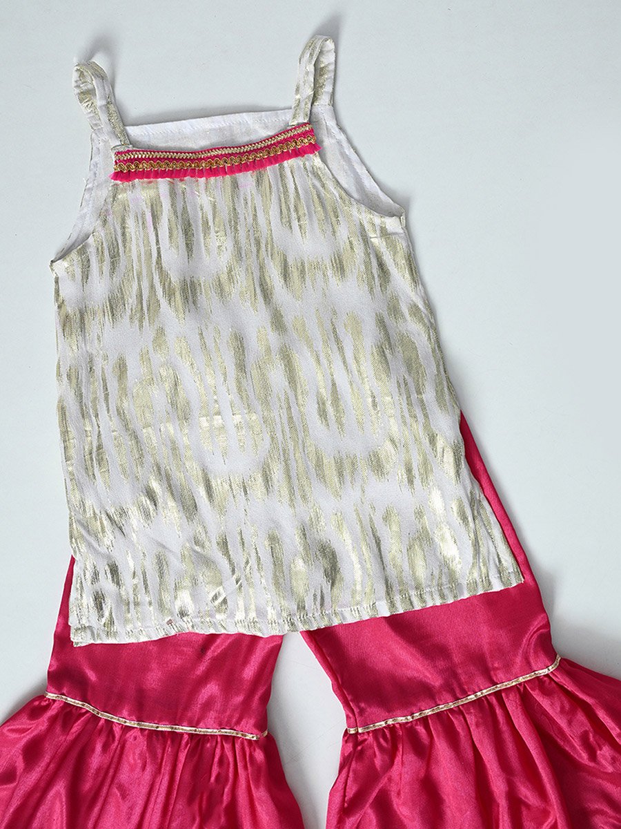 Printed Strappy Ethnic Top and Pants Set