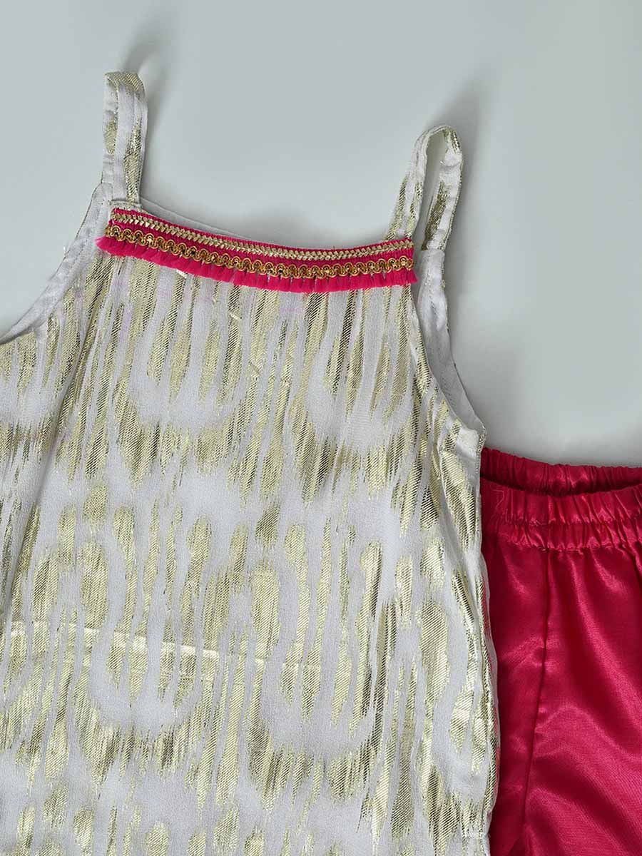 Printed Strappy Ethnic Top and Pants Set