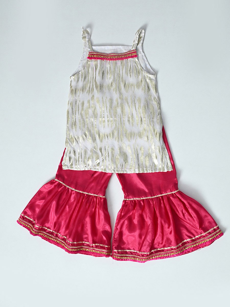 Printed Strappy Ethnic Top and Pants Set