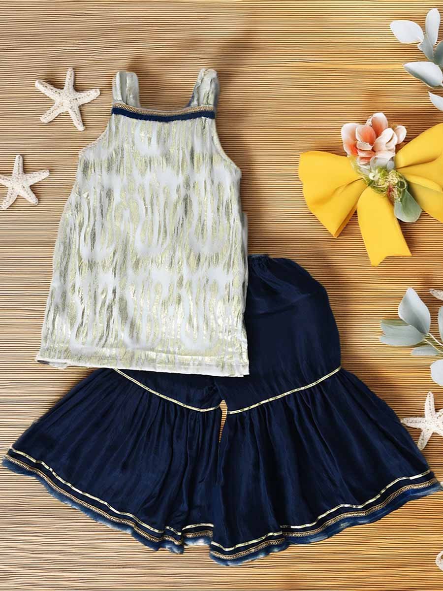 Printed Strappy Ethnic Top and Pants Set