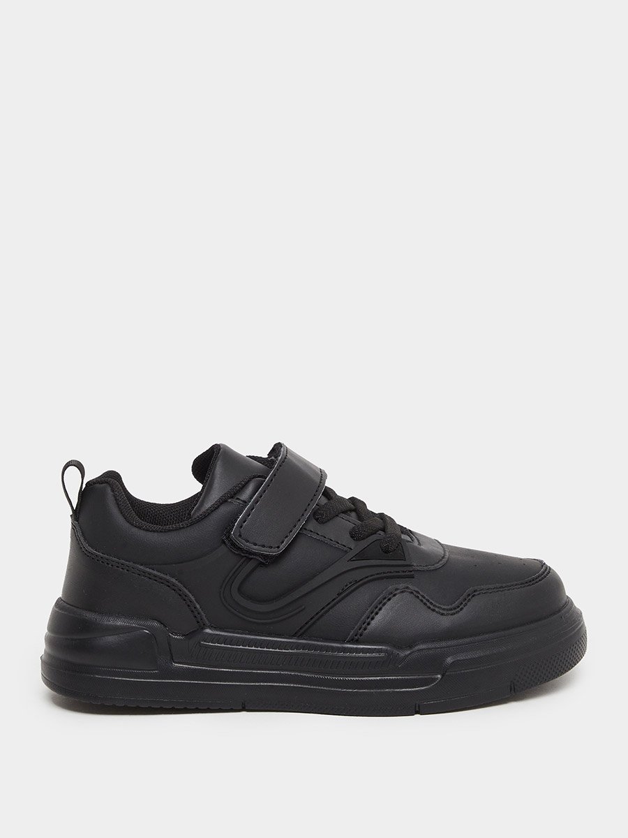 Panelled Sneakers with Hook and Loop Closure